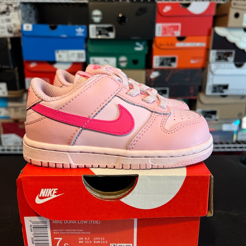 Nike Kids Dunk Low Light Pink Sneakers